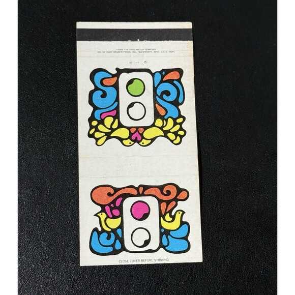 Unstruck 1969 Psychedelic Art Matchbook Lot of 4 Ohio Match Co Pop Art Designs - Picture 9 of 15